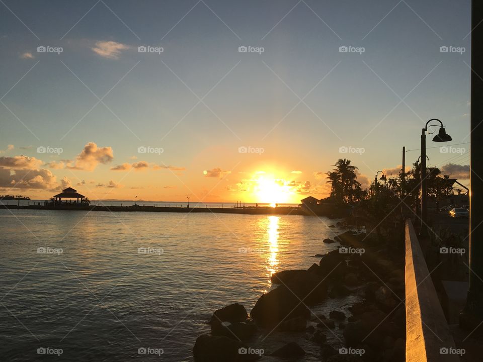Gorgeous sunset in San Juan, Puerto Rico