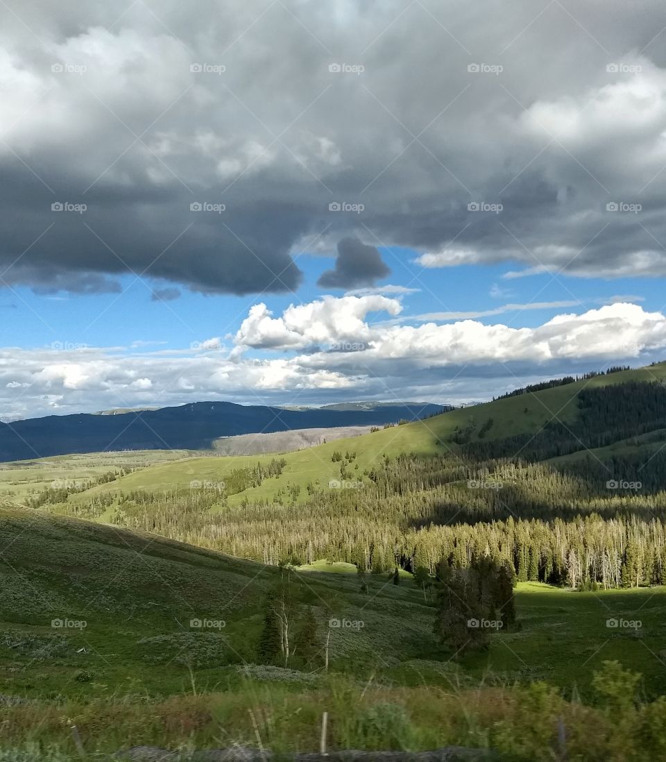 clouds over Yellowstone