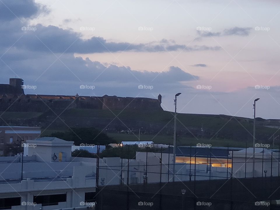 Sunset in Old  San Juan Puerto Rico