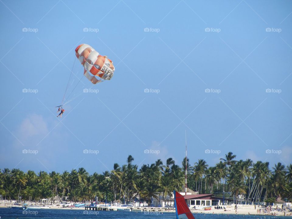 ParaSailing Over Beach