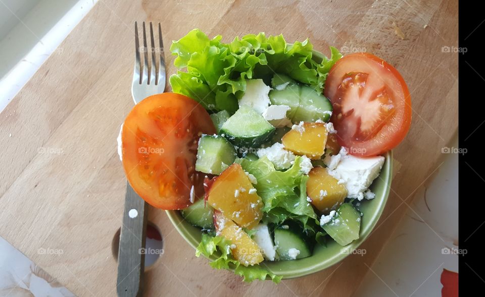 Summer salad - Nectarin fetacheese salad
