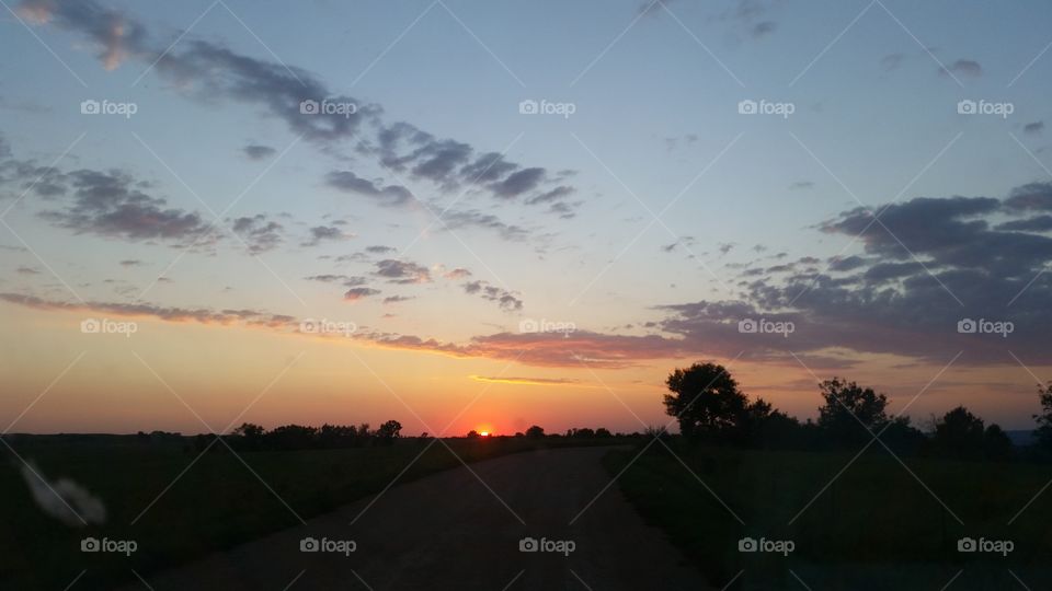 Dakota Sunset. Summer sunset in western ND