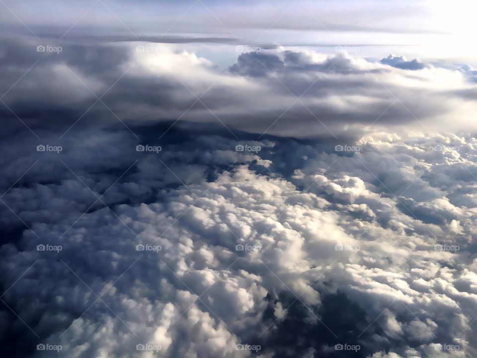Aerial view of storm clouds 