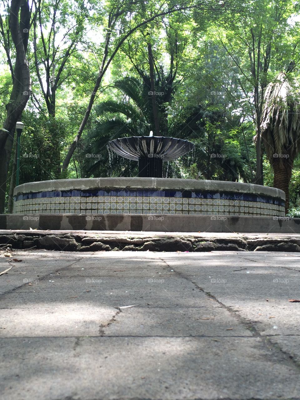 Fountain at churubusco park