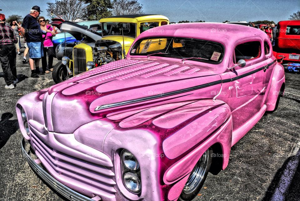 HDR image of a classic car