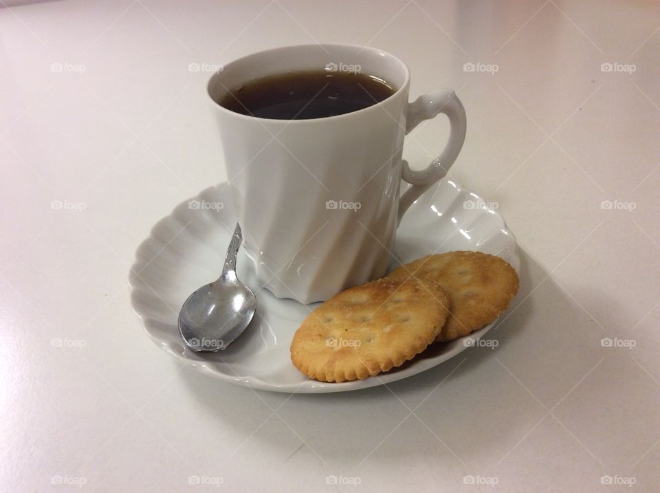 Coffee and biscuit