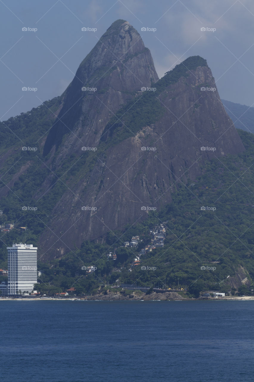 Two Brothers Mountain in Rio de Janeiro Brazil.