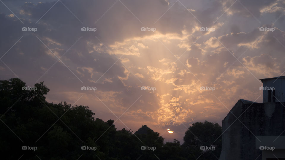 Sunrise - hope for a beautiful day and pleasing to the eyes.