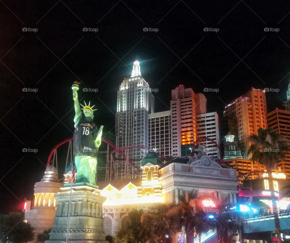 Las Vegas skyline nightime strip fabulous Nevada holiday vacation lights landmarks