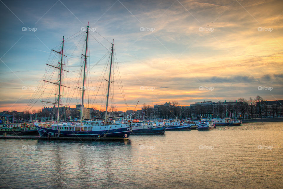 Sunset in Amsterdam