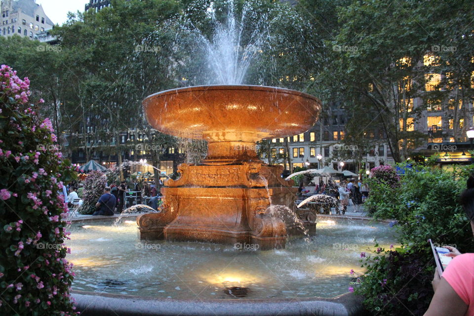 A nice fountain downtown 42nd street. 