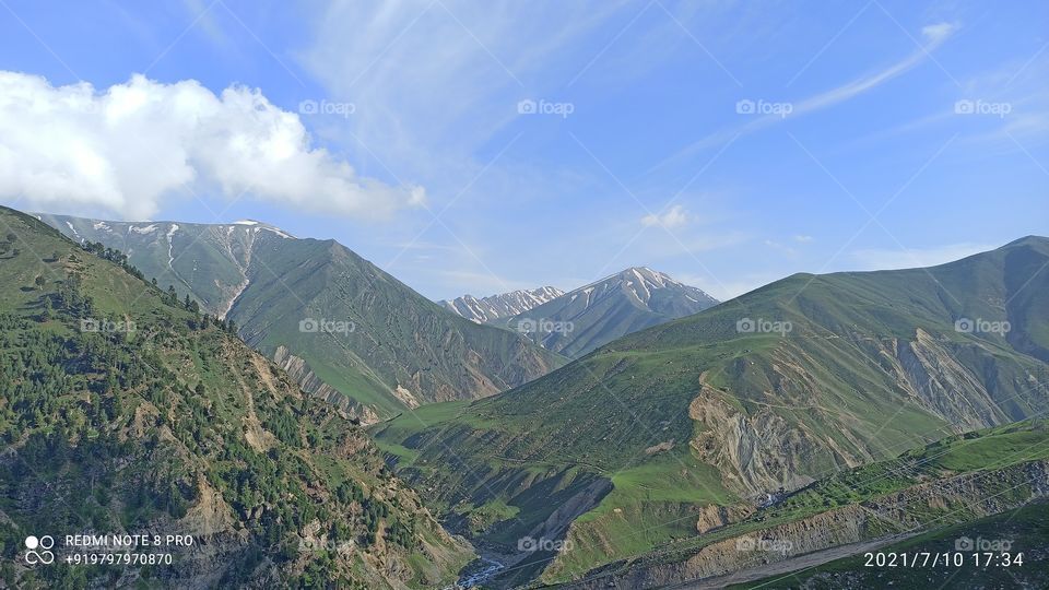 Beatiful & awesome pics of Peer ki Gali spot on Mughal road Shopian in Summer with Blue Sky & beatiful mountains in back....