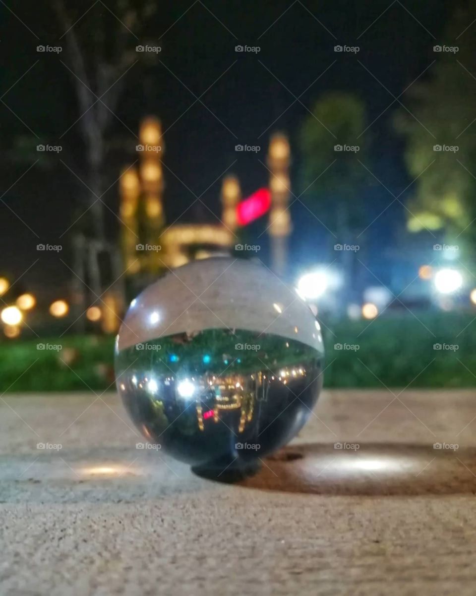 Reflection of the mosque
