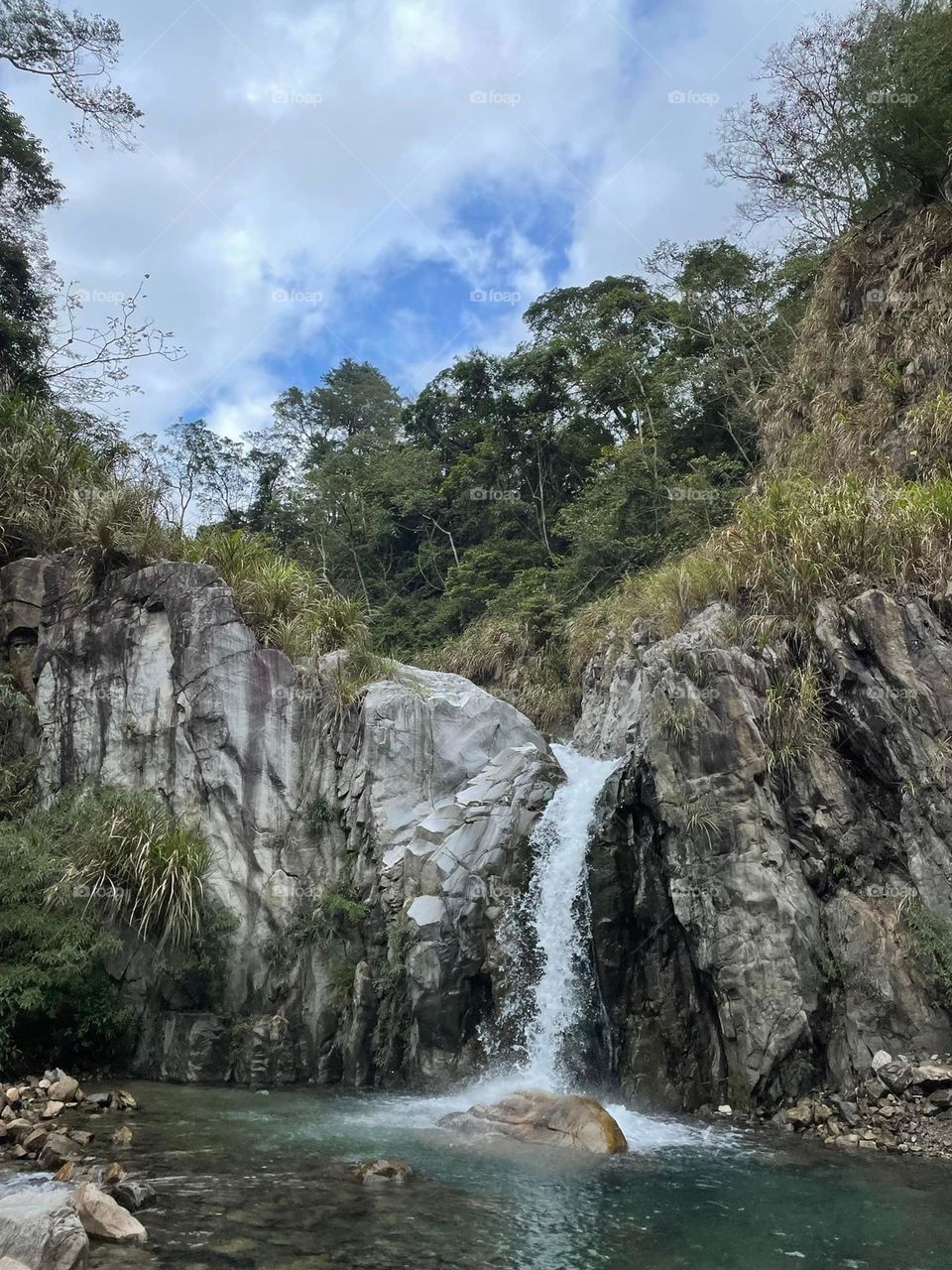 Beautiful water fall natural landscape