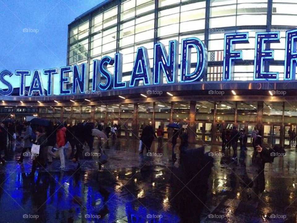 A wet wait for the Staten Island ferry 