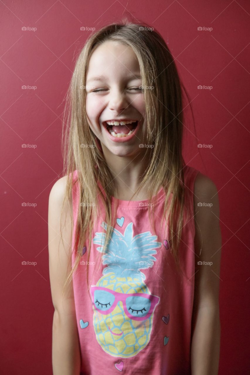 Portrait of happy girl