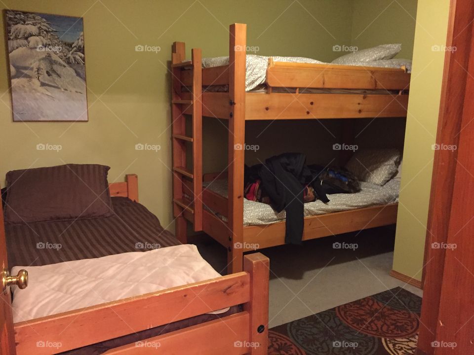 Nice cabin in whistler Canada, wooden furnitures, table and chairs, interior, bedroom, bed, living, interior, bunk bed