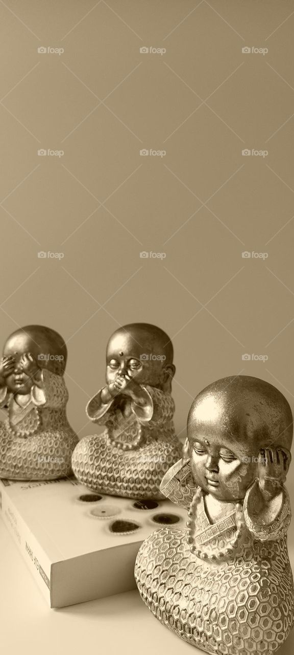 no see, no talk, no listen