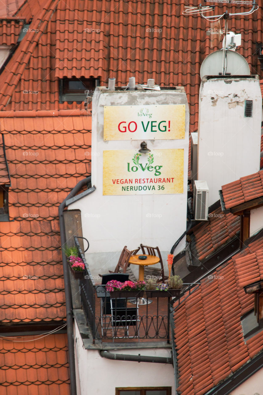 Vegan rooftop ad