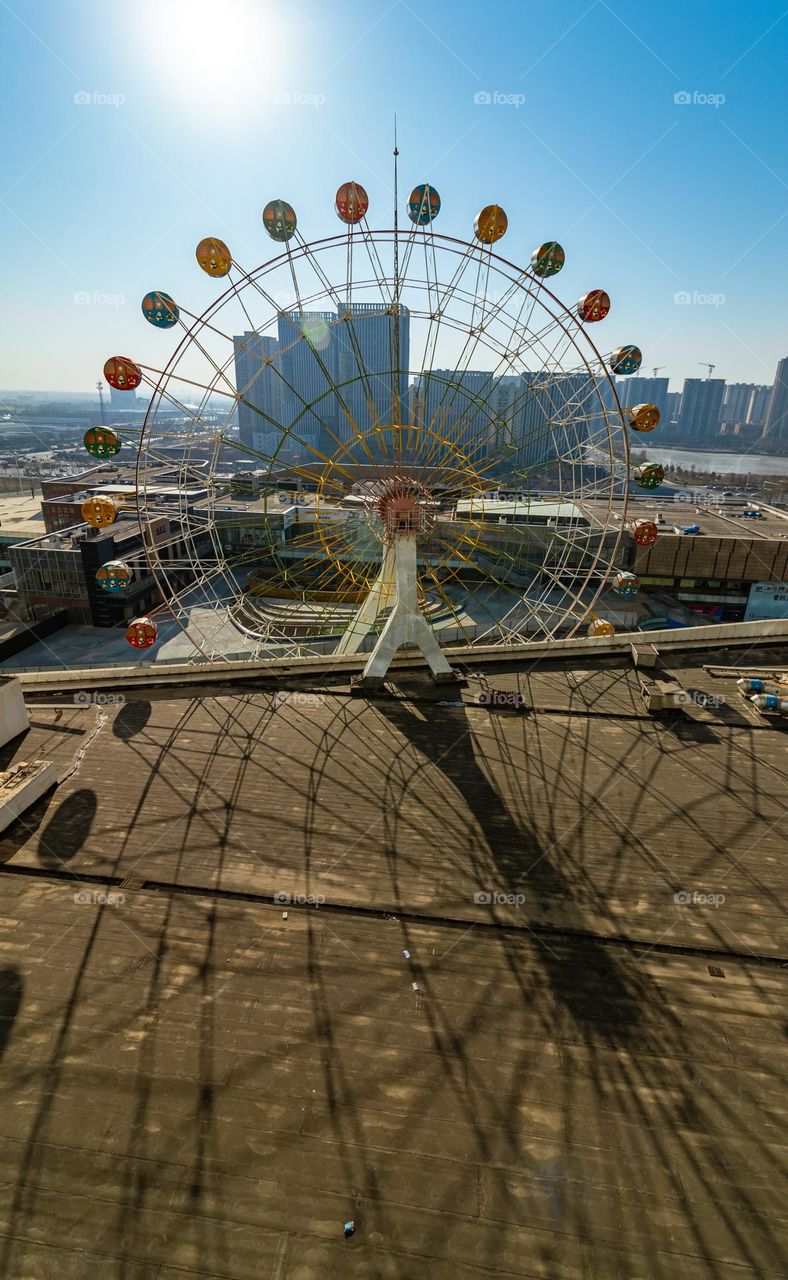 Ferris wheel on the roof