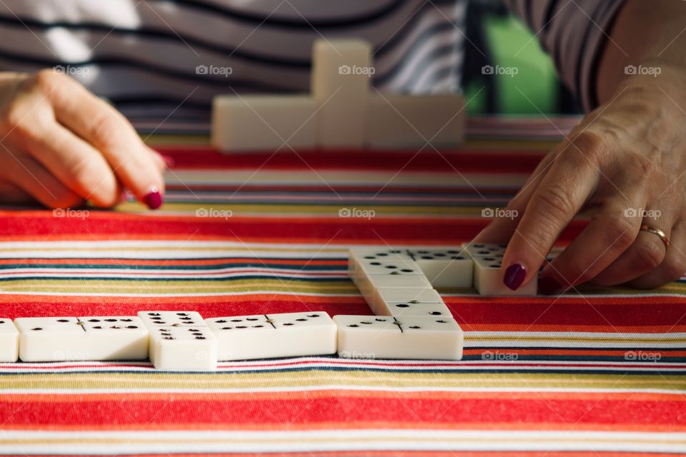 A game of dominoes 