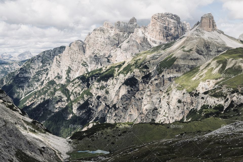 Beautiful spectacular mountains,  landscape in the Dolomites, Italy