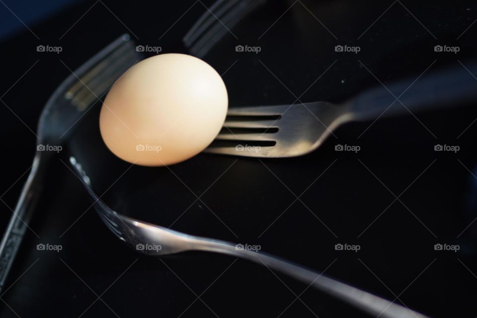 fork and egg