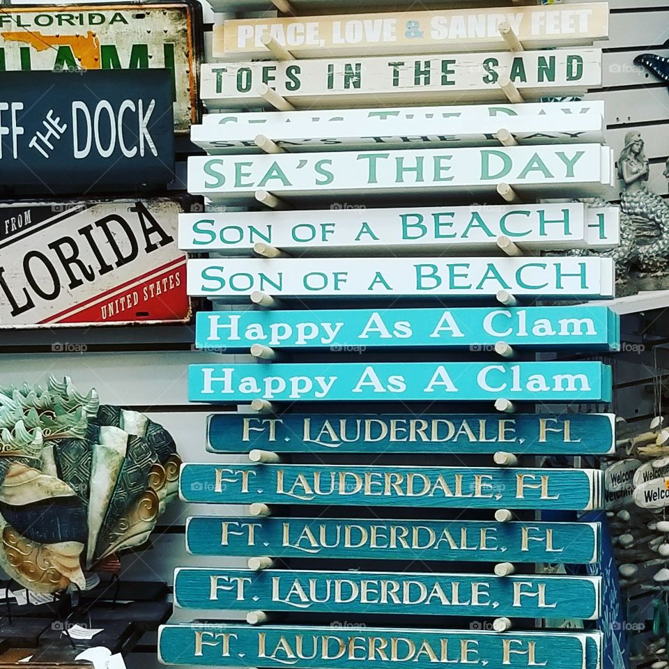 Seaside signs