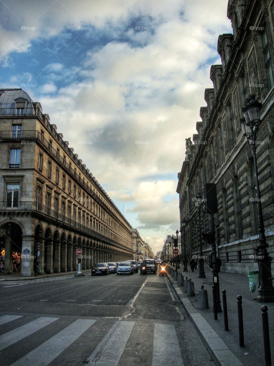 Street in Paris with old buildings