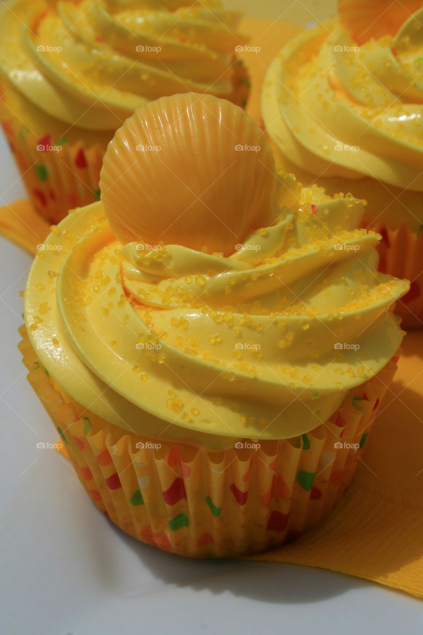 Homemade Yellow Cupcake with Buttercream Icing