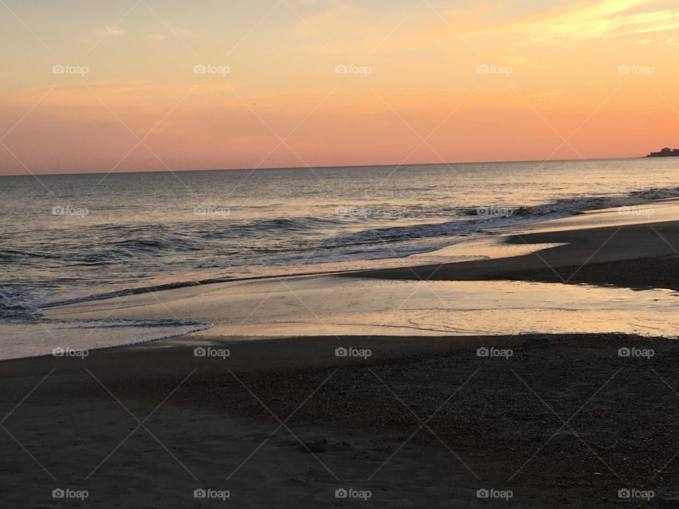 Night Falls on the Beach