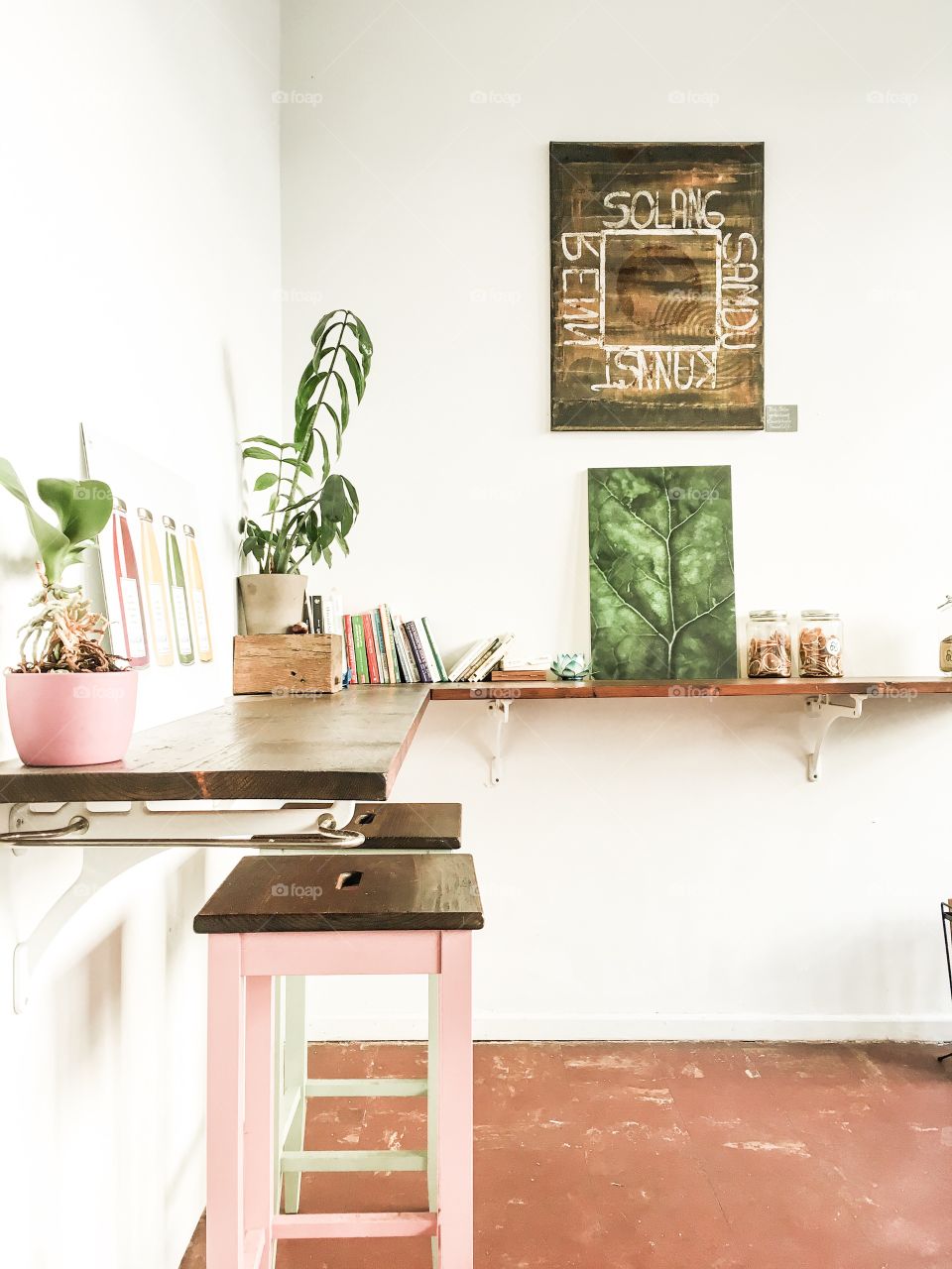 peaceful cafe interior