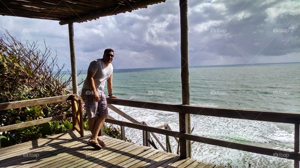 Beautiful view from the top of the cliff in Pipa Rio Grande do Norte