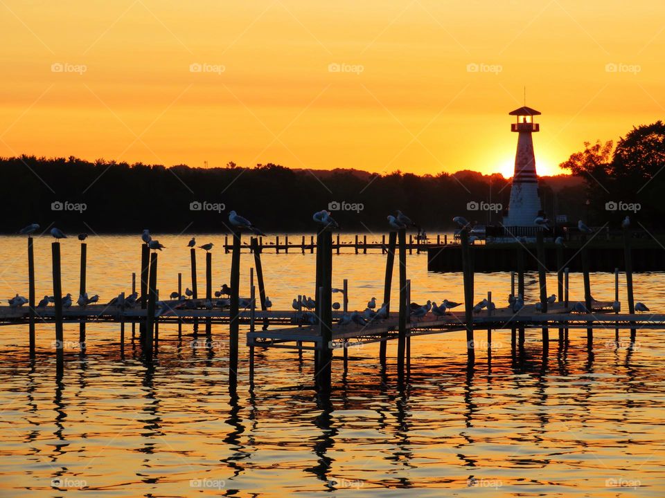 Lovely sunrise Celoron Lighthouse Celoron New York