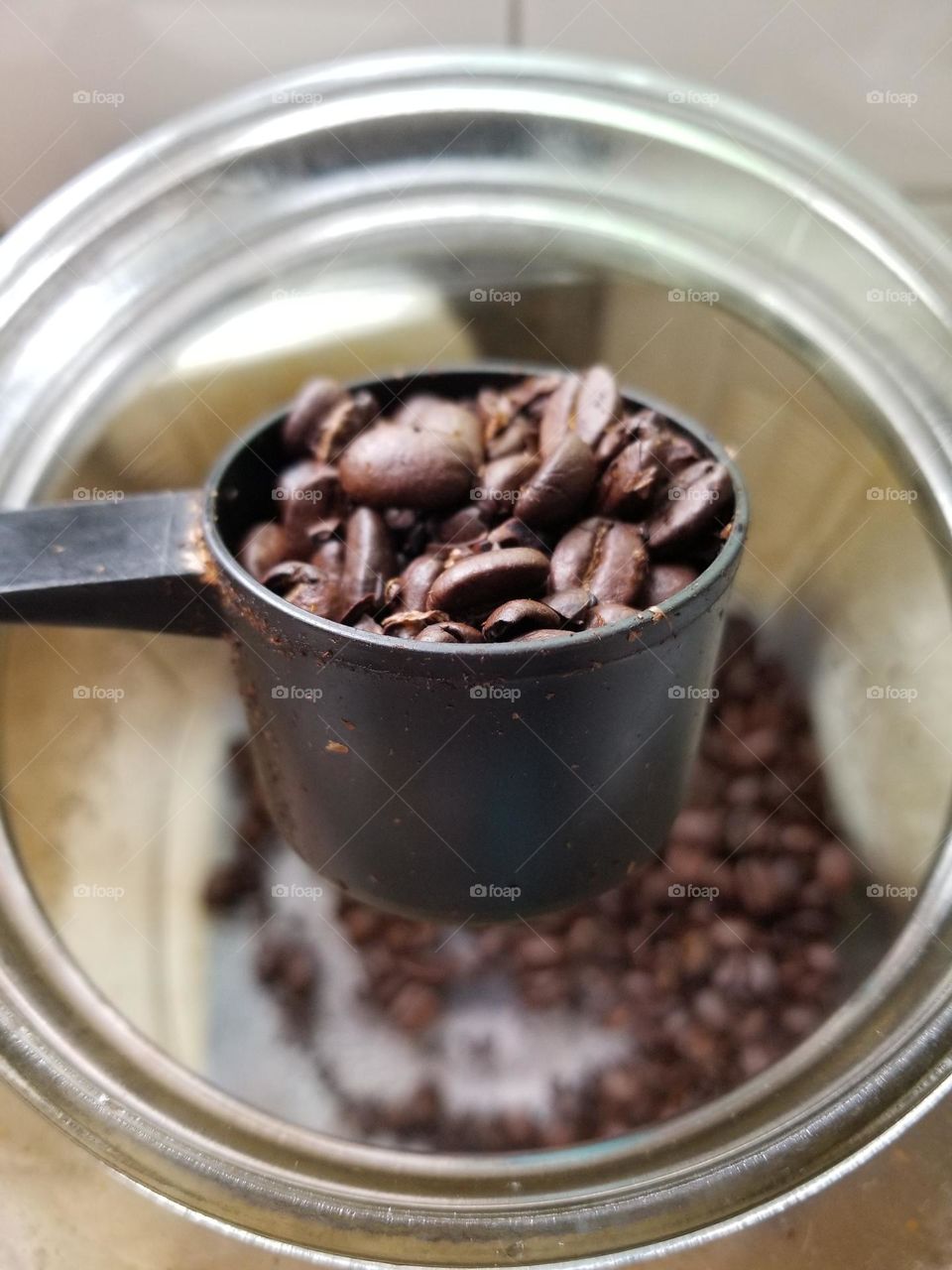 Scooping Coffee Beans