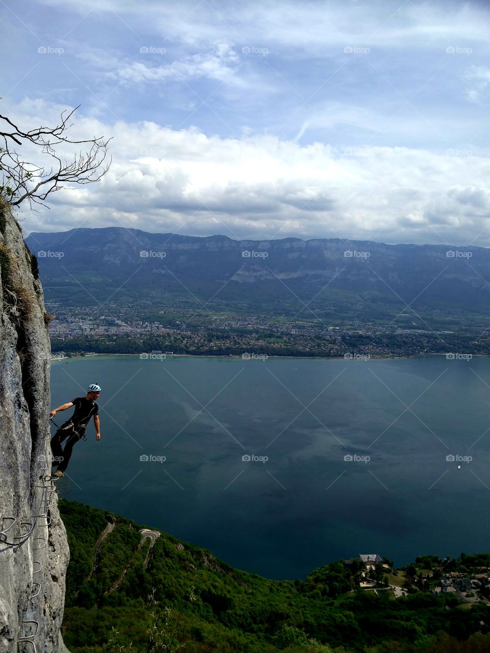 the deepest glacier lake of France, view from the fantastic and rather easy via ferrata
