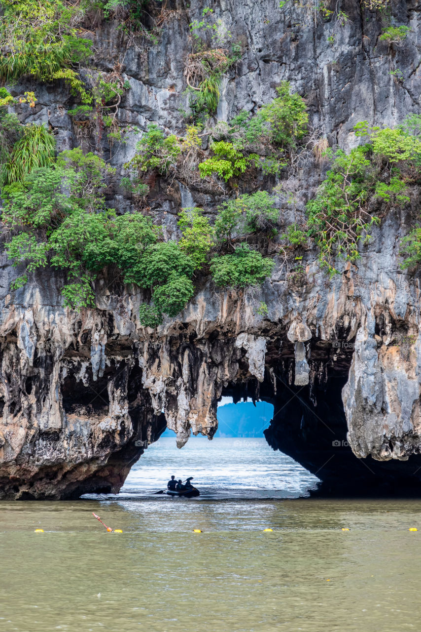 Kayak into the cave