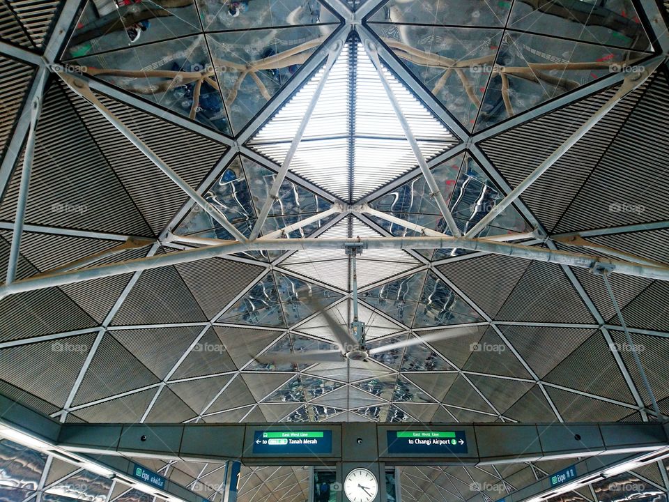 A Train station ceiling