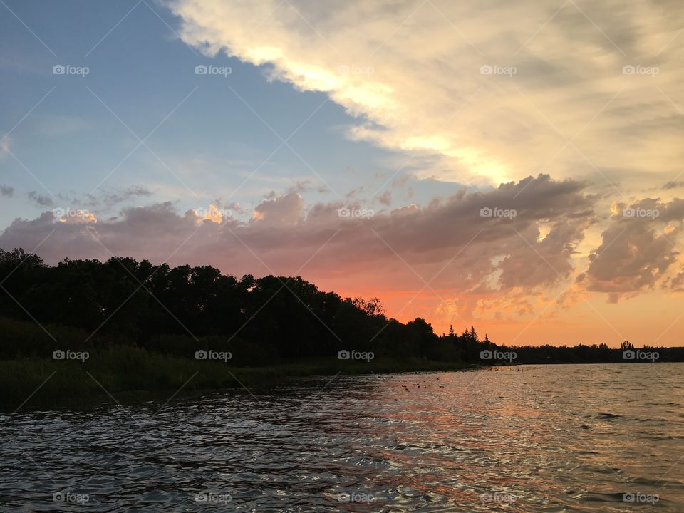 Sunset, Water, Dawn, Landscape, Lake