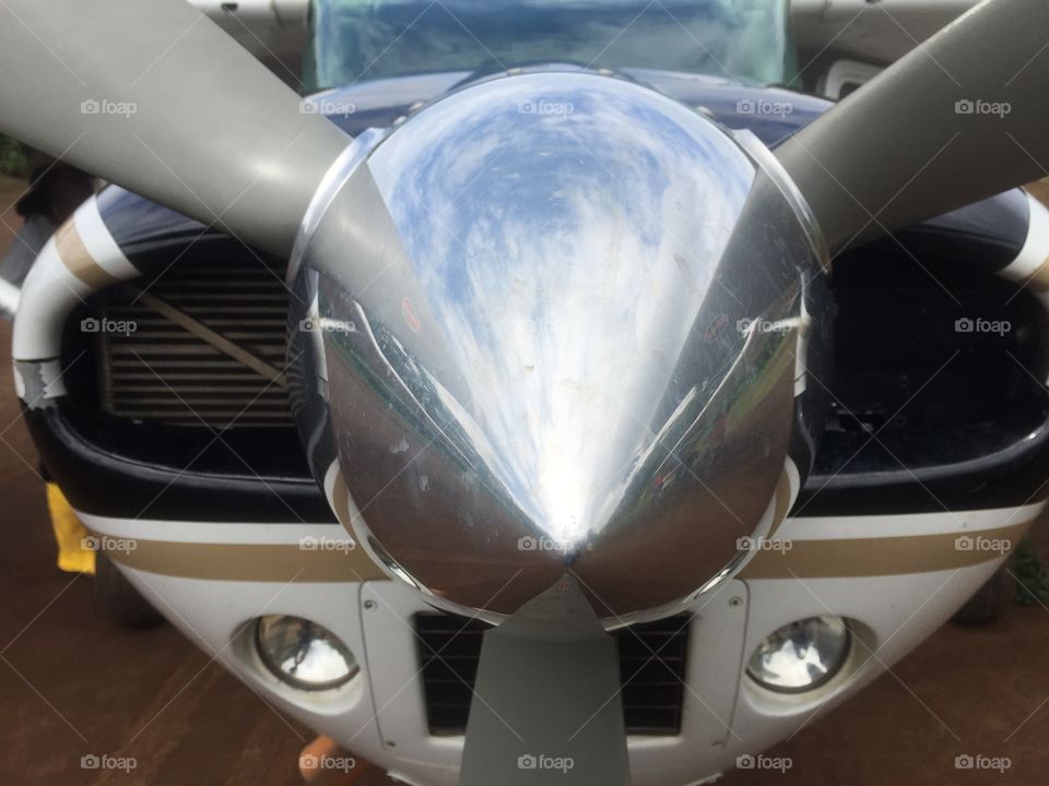 Cessna. Airplane closeup 