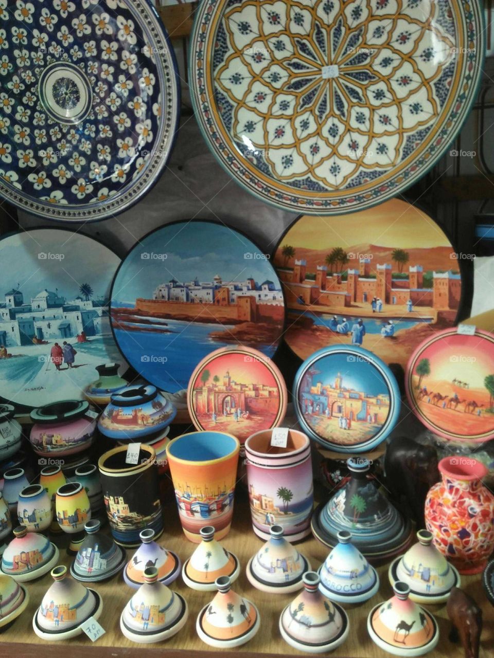 Pottery product and traditional moroccan industry.