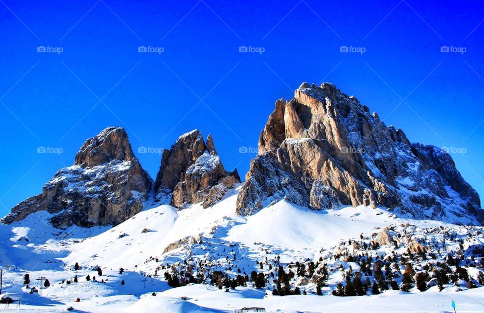 Passo Sella in winter