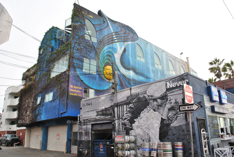 Graffiti on a building at Venice beach