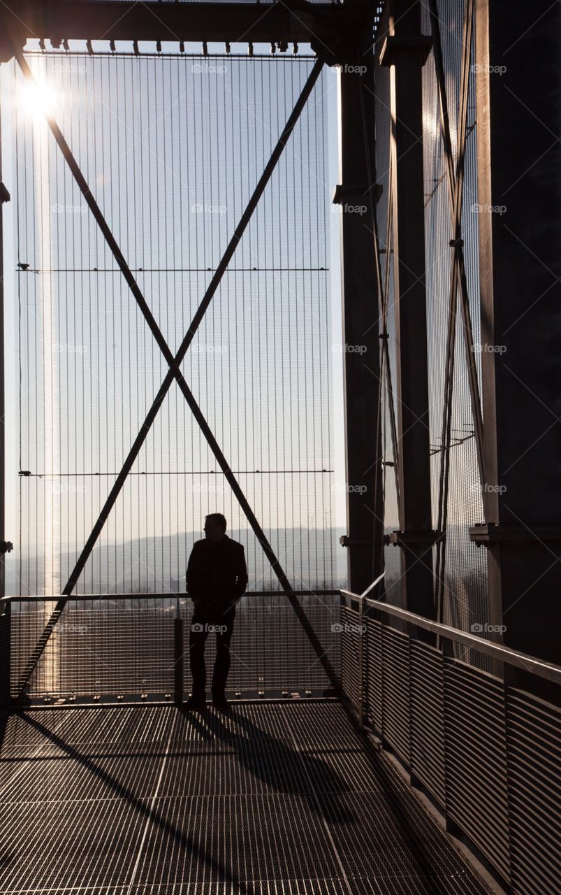 Man  Silhouette enjoy the View