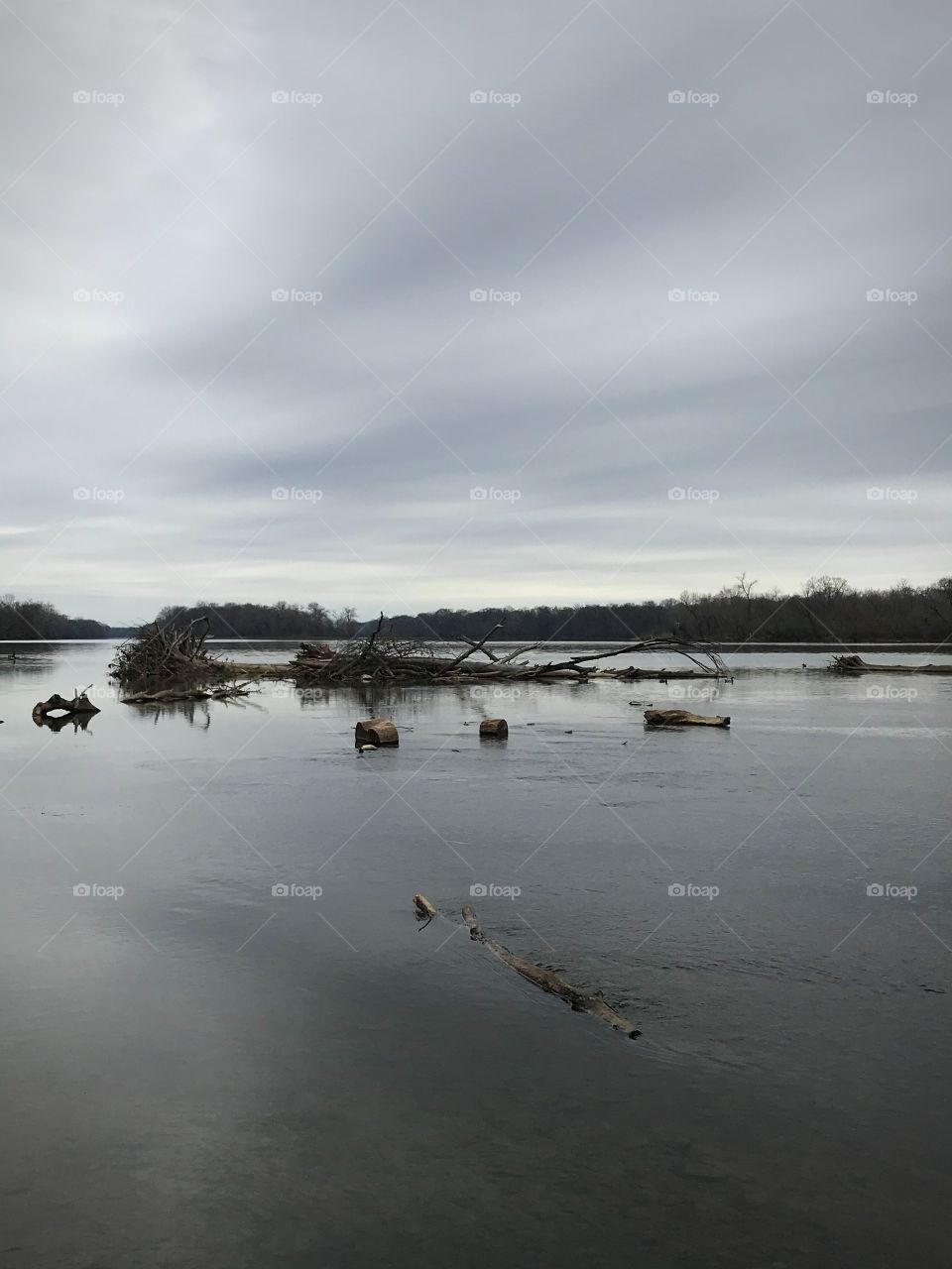 Calmness on the lake before the storm 