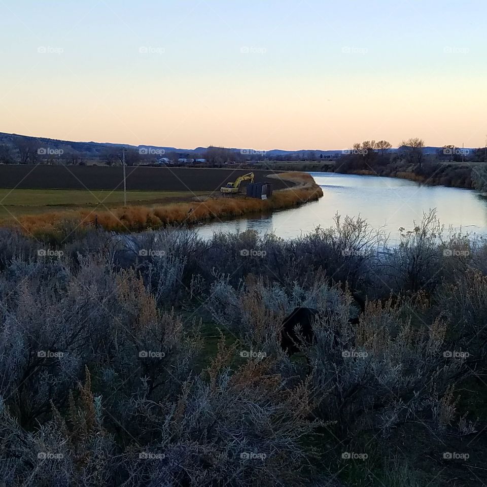 River at dusk