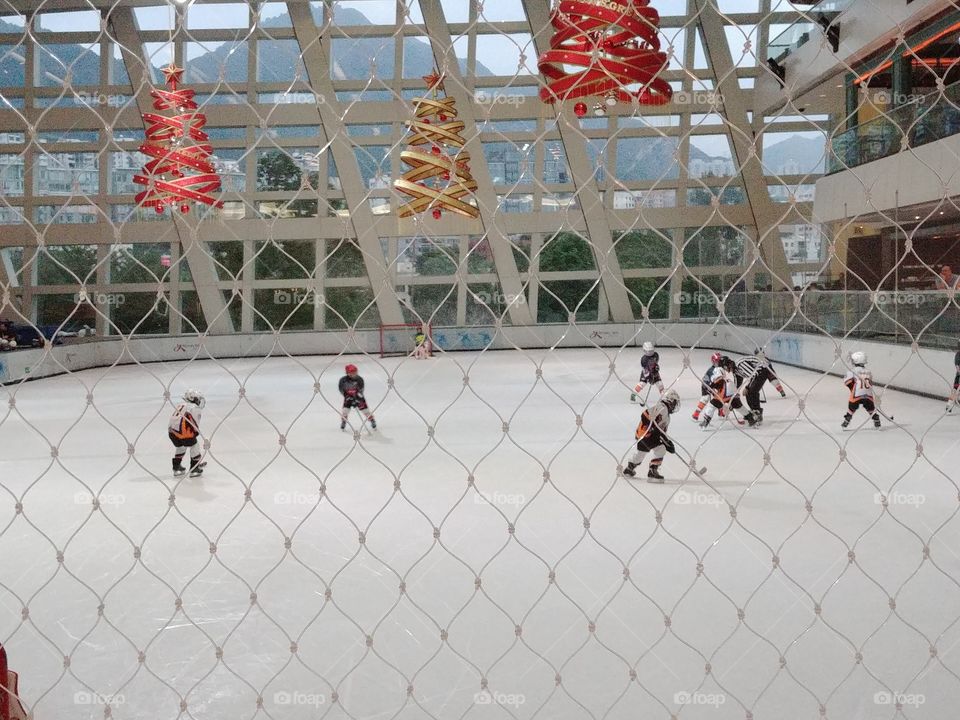 My first experience of watching ice hoc key!