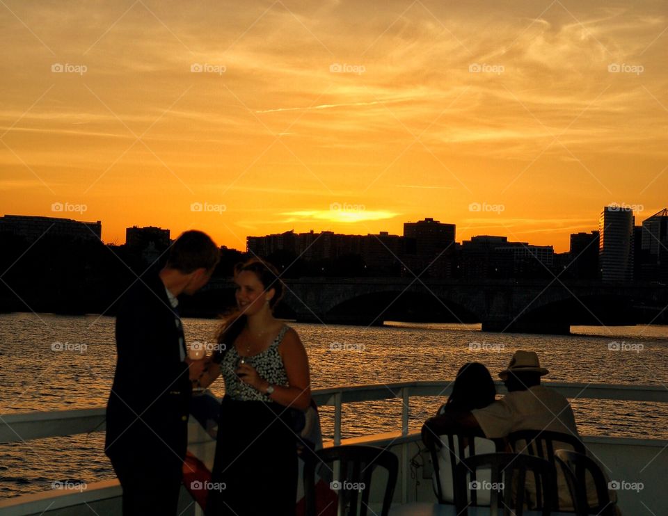 Couples at sunset