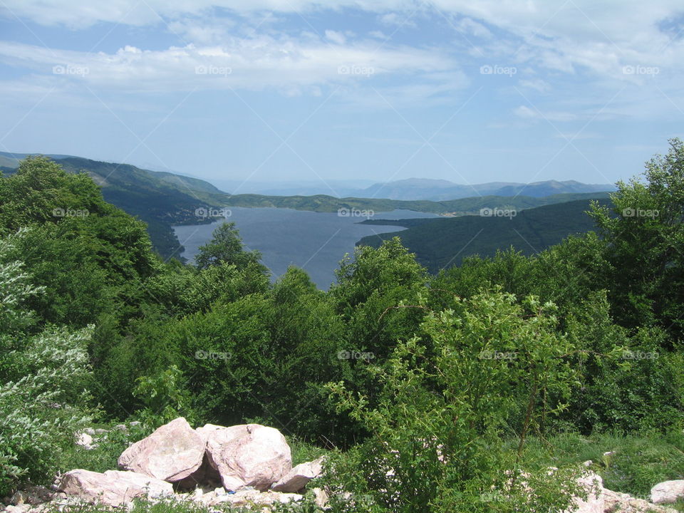 Mavrovo lake in Macedonia