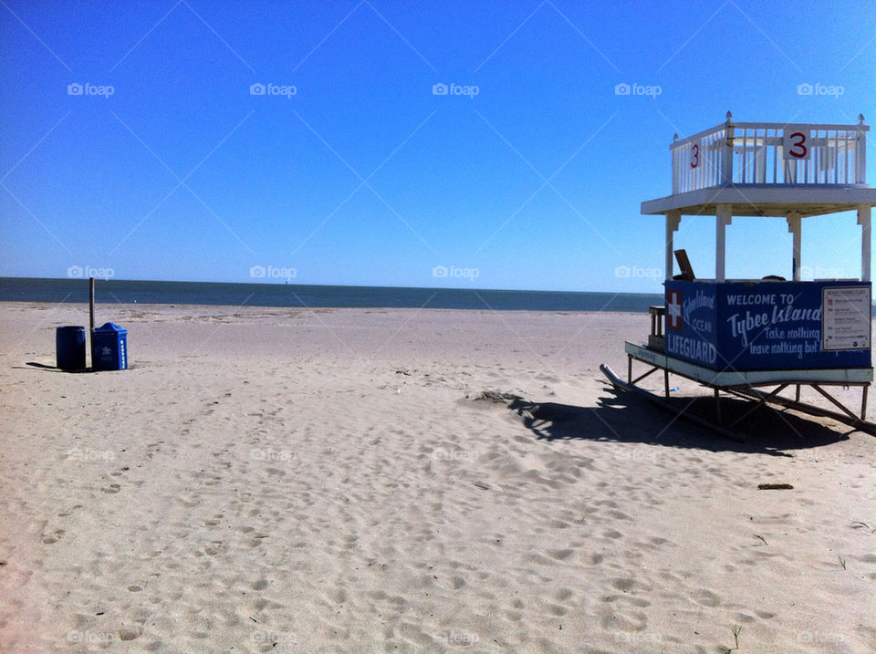 beach ocean water sand by cable